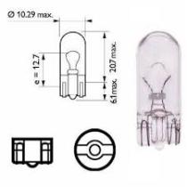 LAMPARAS DE COCHE AMOLUX 527 - LAMPARA WEDGE-CUÑA (25U) 12V 5W S/C