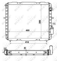 NRF SISTEMA TERMICO DEL MOTOR 507345 - RADIADOR RENAULT CLIO 1.9D 90-