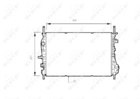NRF SISTEMA TERMICO DEL MOTOR 53741 - RADIADOR FORD MONDEO 2.0D 01-
