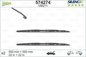 VALEO 574274 - VM211 550-550MM X2 SILENCIO CONVENCIONAL