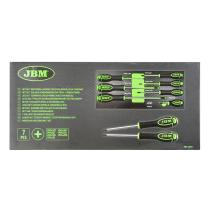 JBM HERRAMIENTAS 53943 - SET DE 7 DESTORNILLADORES CRUZ CARBONO