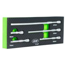 JBM HERRAMIENTAS 51447 - SET DE BARRAS DE EXTENSION DE 1/4" CON CABOTA NORMAL