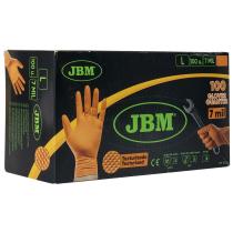 JBM HERRAMIENTAS 53552 - GUANTES NARANJAS DESECHABLES 7 MICRAS (100U) TALLA L