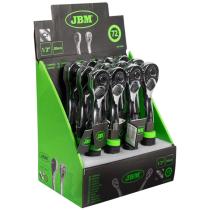 JBM HERRAMIENTAS 54024 - CARRACA DE 72 DIENTES 1/2" 255MM CROMADA