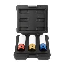 JBM HERRAMIENTAS 51336 - KIT 3 VASOS DE IMPACTO DE 1/2" ESPECIAL EXTRACCION RUEDAS