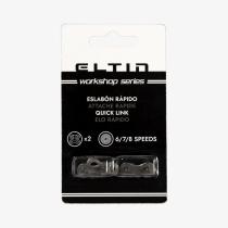 CAMARAS DE BICI ELTIN EC027 - PACK 2 ESLABONES RAPIDOS CADENA 6/7/8 VELOCIDADES PLATA