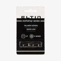 CAMARAS DE BICI ELTIN EC028 - PACK 2 ESLABONES RAPIDOS CADENA 9 VELOCIDADES PLATA