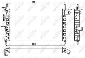 NRF SISTEMA TERMICO DEL MOTOR 54682 - RADIADOR OPEL KADETT 1.6 85-
