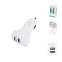 CARGADORES PARA MOVIL CC9274 - CARGADOR DE COCHE - 2USB - 2.4A - BLANCO