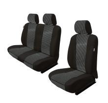 PICOYA FUNSEAT0500 - SET FUNDAS ASIENTO FURGONETA 1+2 GRIS