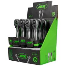 JBM HERRAMIENTAS 54019 - CARRACA DE 72 DIENTES 1/2" 255MM CINCADA