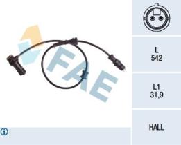 FAE Productos electricos 78156 - SENSOR ABS TRAS DER