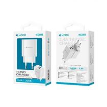 CARGADORES PARA MOVIL HC1161 - CARGADOR DOMÉSTICO DUAL U 2.4A (CE) BLANCO
