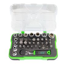JBM HERRAMIENTAS 53156 - ESTUCHE 38 PIEZAS CON CARRACA MINI 1/4"