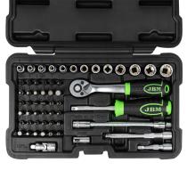JBM HERRAMIENTAS 54140 - ESTUCHE HERRAMIENTAS CON 56 PIEZAS CON VASOS 12 CANTOS CINCA
