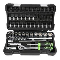 JBM HERRAMIENTAS 54277 - ESTUCHE HERRAMIENTAS 3/8" 59 PIEZAS CON VASOS HEXAGONALES CI