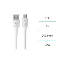 CARGADORES PARA MOVIL CB1944 - CABLE REDONDO BASICO DE USB A TIPO C3.4A TPE