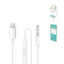 UNICO AD9807 - CABLE DE AUDIO LIGHTNING A JACK 3.5MM (MICROFONO Y CONTROL)