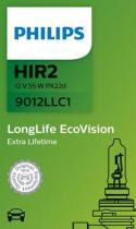 LAMPARAS DE COCHE PHILIPS 9012LLC1 - HIR2 LONGLIFE ECOVISION 12V 55W PX22D