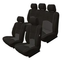 PICOYA FUNSEAT0301 - SET FUNDAS ASIENTO DEL./TRAS. NEGRO