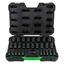 JBM HERRAMIENTAS 55005 - SET DE 29 VASOS DE IMPACTO LARGOS HEXAGONALES 1/2"