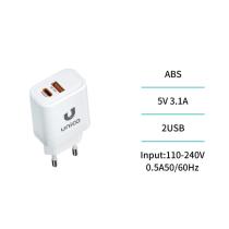 UNICO HC1687 - CARGADOR DUAL USB Y TIPO-C PD 3.0 20W CARGA RÁPIDA  BLANCO